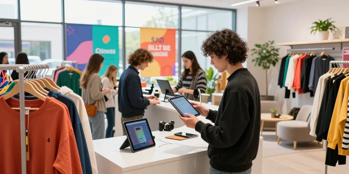 Engaging e-commerce retail scene showcasing diverse fashion items at https://shs-dome5.com/.