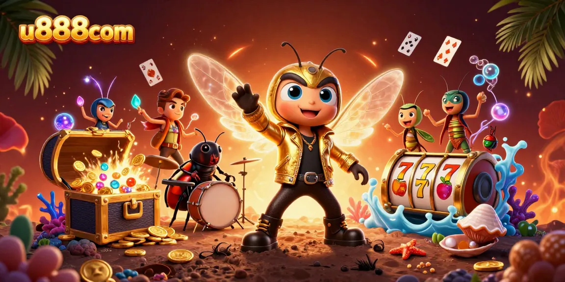 Experience thrilling gameplay with u888com in a vibrant 3D casino scene full of excitement and energy.