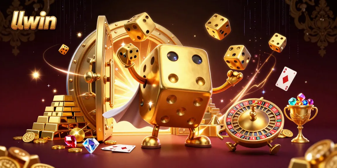 llwin players experience thrilling gaming with a golden dice golem and dazzling treasure