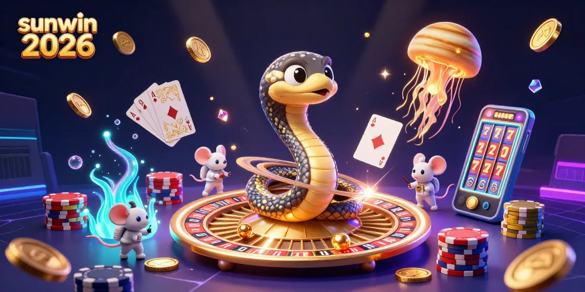 Experience sunwin 2026 with thrilling bets on a cosmic roulette scene featuring vibrant characters and casino elements.