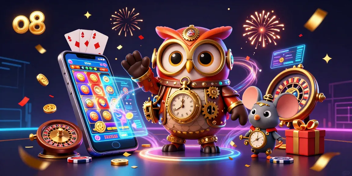Experience thrilling games with o8's vibrant casino atmosphere and engaging characters.