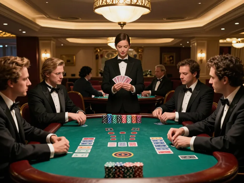 Players engaging in a thrilling blackjack game at 99win, showcasing high-stakes action with an elegant casino atmosphere.