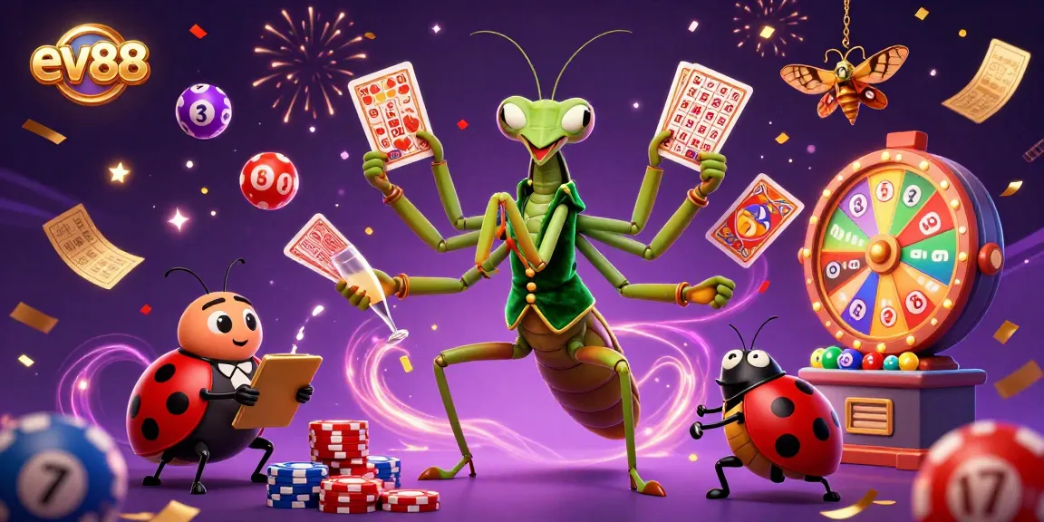 Experience thrilling moments with ev88's vibrant casino scene featuring exciting games and characters.