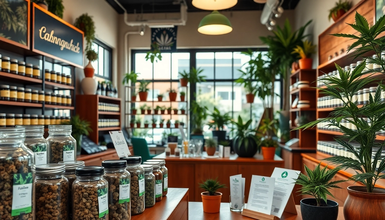 Find where can you buy weed legally in a vibrant cannabis dispensary setting with various products.