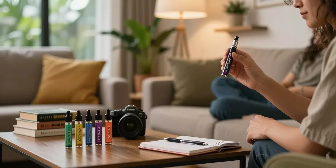 Relax and buy THC vape while enjoying a cozy home atmosphere with stylish cartridges and vape pen.