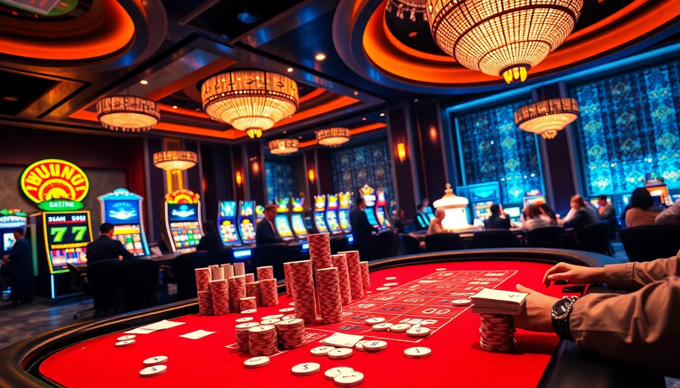 Experience the thrilling action of online gambling at https://hanoiculturetravel.com/ with high stakes poker and vibrant slot machines.