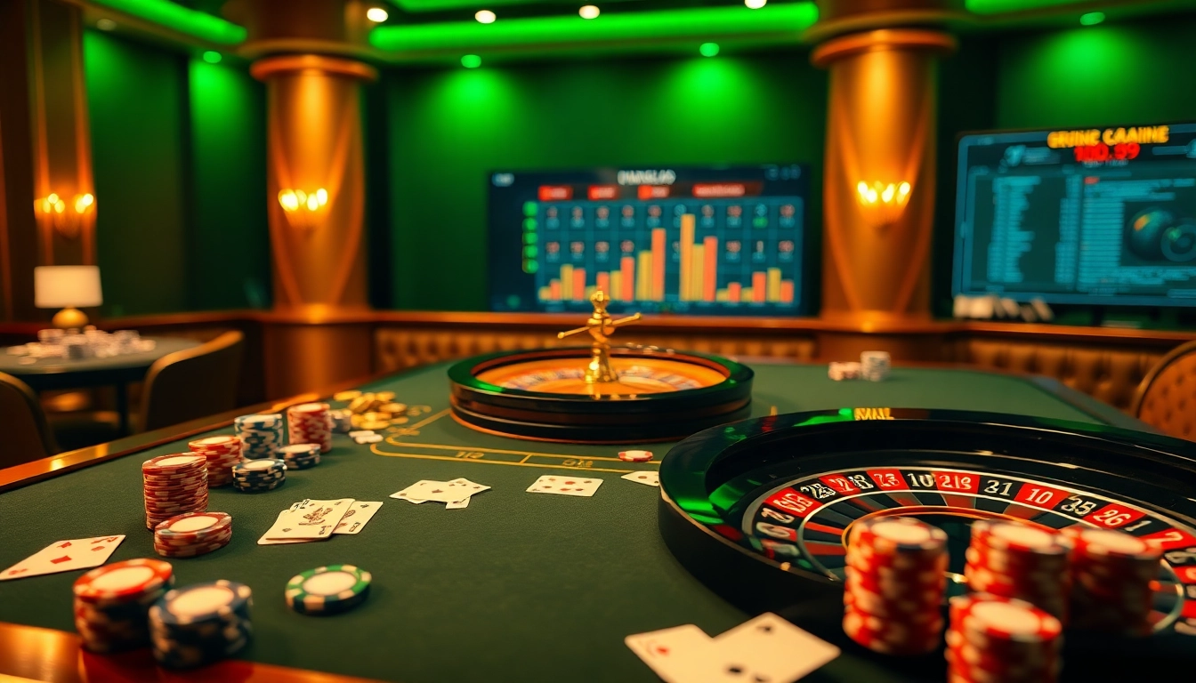 Experience the excitement of 8day casino gaming with vibrant tables, cards, and chips.